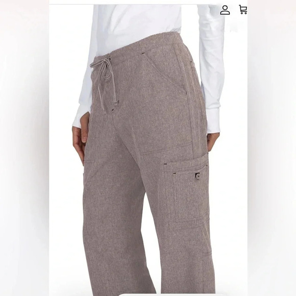Koi Basics Scrubs Pants Women's Small Gray 8-Pocket Stretch Holly Cargo Medical - Picture 2 of 3